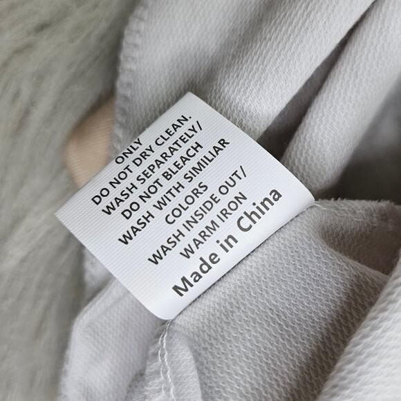 Beige Christmas Sweatshirt Wonderful Time Print Cozy Holiday Trendy Party Medium - Picture 10 of 12